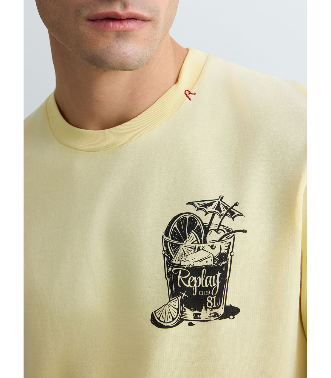 ベーシックジャージーカクテルプリント Tシャツ 詳細画像 ペールイエロー 5